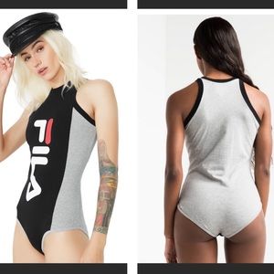 NWT FILA Logo Jersey Bodysuit Loungewear